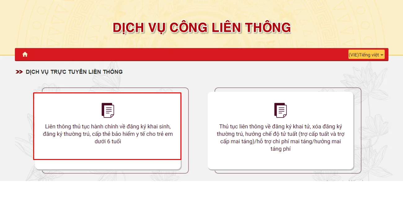 Hướng dẫn thủ tục hành chính liên thông đăng ký khai sinh, thường trú, cấp thẻ BHYT cho trẻ em dưới 6 tuổi